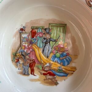 Whimsical Children's Illustration Ceramic Bowl - Multicolor